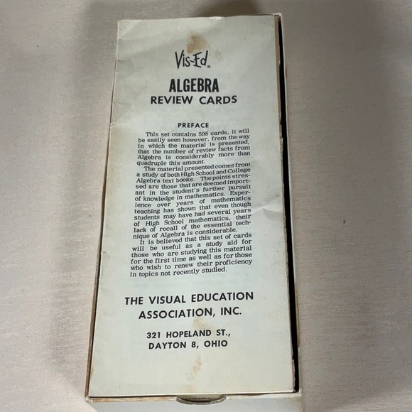 Vintage Algebra Review Cards & Algebra Basic Cards by Vis-Ed - Picture 5 of 13